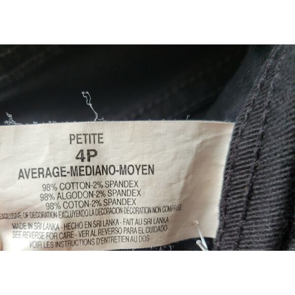 Gloria Vanderbilt 4p straight leg black jeans - Picture 3 of 6